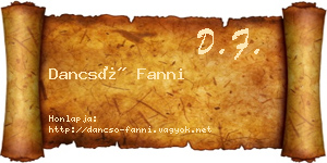 Dancsó Fanni névjegykártya